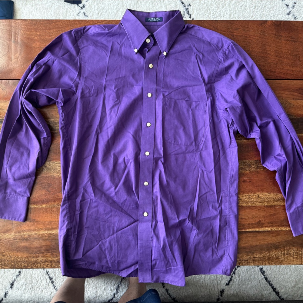 Chaps Men's Deep Purple Dress Shirt